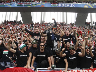 Fanúšikovia Maďarska pred zápasom