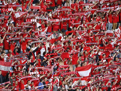 Fanúšikovia Rakúska pred zápasom