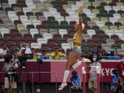 Nemecká atlétka Malaika Mihambová zvíťazila v skoku do diaľky