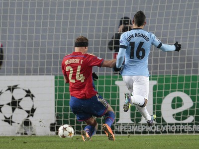 Sergio Agüero strieľa úvodný gól stretnutia
