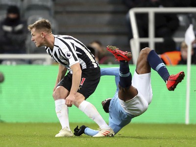 Momentka zo zápasu Newcastle - Manchester City