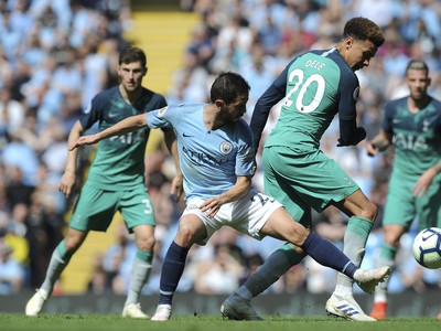 Momentka zo zápasu Tottenham Hotspur - Manchester City