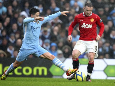 Wayne Rooney a Samir Nasri