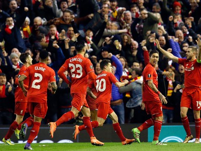 Radosť hráčov Liverpoolu