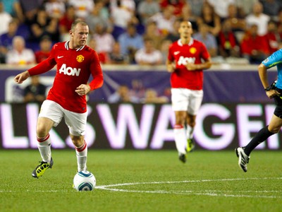 Wayne Rooney počas zápasu s Výberom MLS