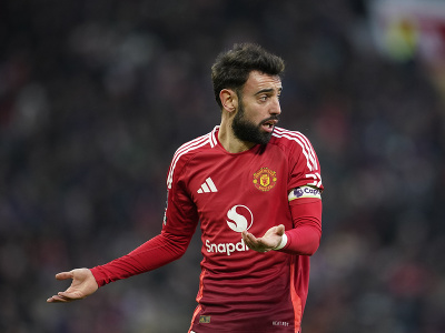 Frustrovaný Bruno Fernandes z Manchestru United