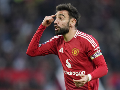 Frustrovaný Bruno Fernandes z Manchestru United