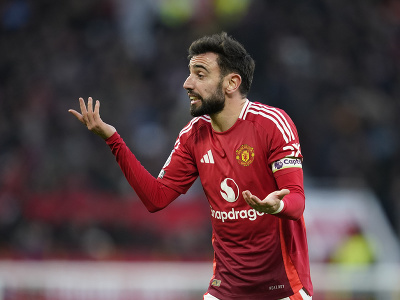 Frustrovaný Bruno Fernandes z Manchestru United
