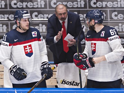 Marek Bartánus, tréner Zdeno Cíger a Tomáš Marcinko 