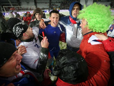 Marek Hamšík s fanúšikmi po zápase