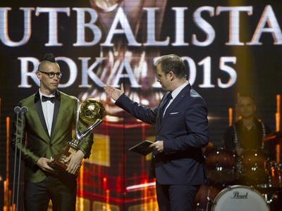 Marek Hamšík s cenou pre Futbalistu roka 2015