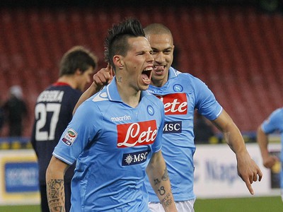 Marek Hamšík sa teší