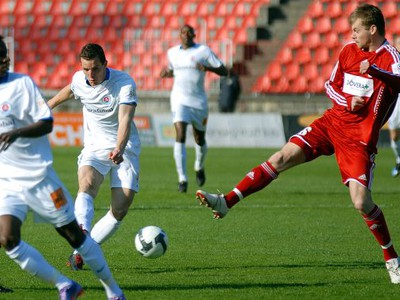 Útočník Slovana Marek Kuzma