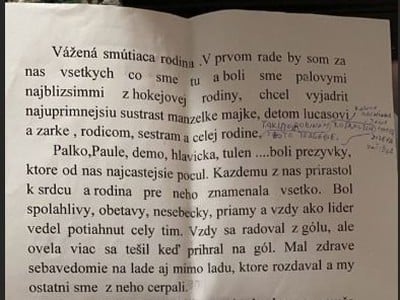 Marián Gáborík zverejnil smútočnú reč, ktorú čítal na pohrebe Pavla Demitru