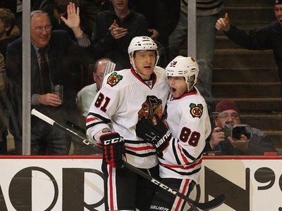 Marián Hossa a Patrick Kane
