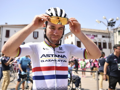 Mark Cavendish v cieli poslednej etapy Giro d'Italia