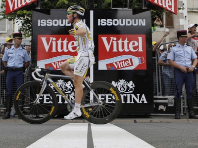 Mark Cavendish, TdF, cieľ, Issoudun, 14. júla 2009, 