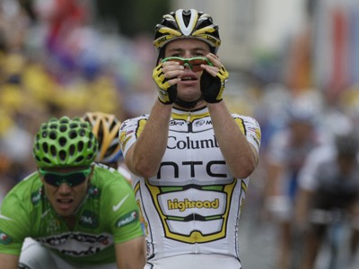 Mark Cavendish, TdF, okuliare, Issoudun, 14. júla 2009