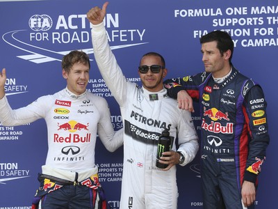 Trojica najrýchlejších: Sebastian Vettel, Lewis Hamilton a Mark Webber