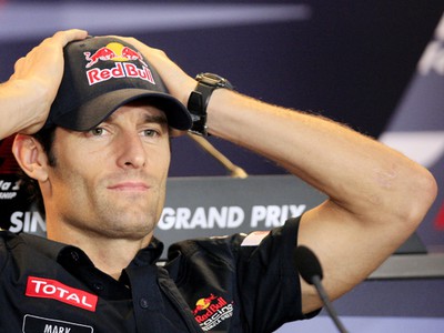Mark Webber pred tréningom
