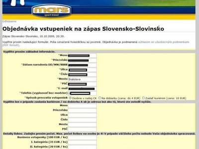 Takto vyzeral formular, ak