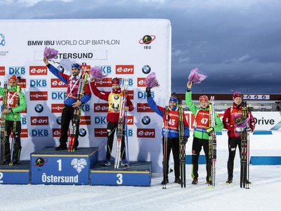 Stupeň víťazov vo švédskom Östersunde