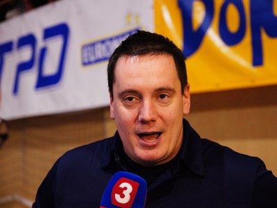 Tréner Slávie UK Martin Hančík