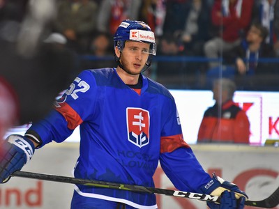 Na snímke hráč Slovenska Martin Marinčin v prípravnom zápase pred hokejovými MS 2019 Slovensko -  Veľká Británia 