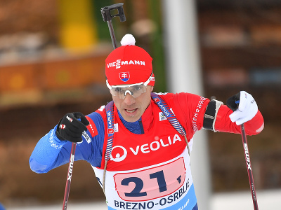 Slovenský biatlonista Matej Kazár v mixe dvojíc na majstrovstvách Európy v biatlone v Osrblí