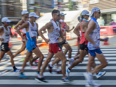 Na snímke slovenský reprezentant v chôdzi na 50 km Matej Tóth počas pretekov na XXXII. letných olympijských hrách 2020 v japonskom Sappore
