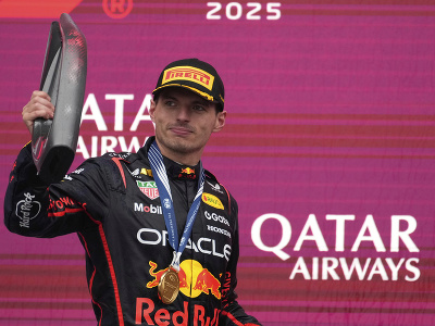 Max Verstappen oslavuje svoj
