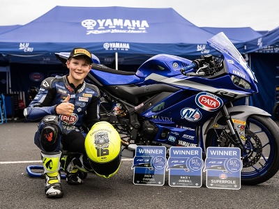 Maxim Repák vybojoval na Yamaha R3 European Cupe v Moste dve víťazstvá