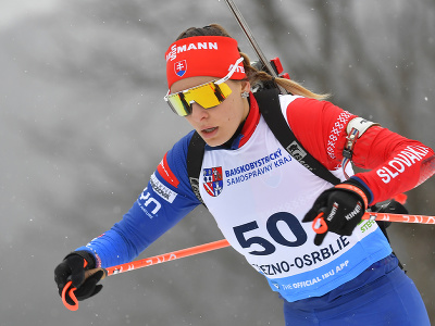 Na snímke slovenská biatlonistka Mária Remeňová