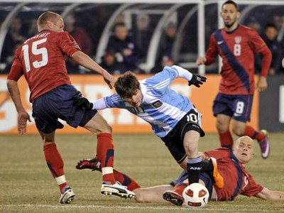Lionel Messi proti americkej
