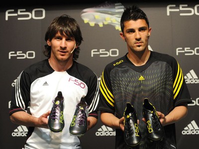 Messi a David Villa
