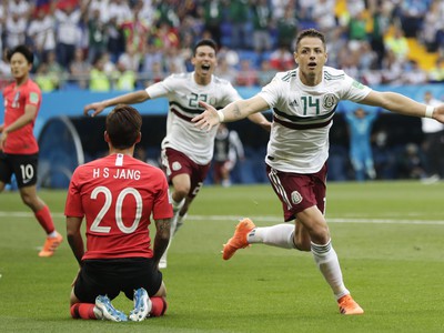 Mexické oslavy po góle na 2:0