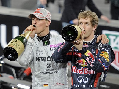 Sebastian Vettel a Michael Schumacher