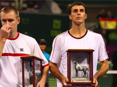 Michal Mertiňák a František Čermák s trofejou za druhé miesto