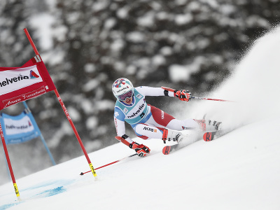 Michelle Gisinová počas obrovského slalomu v Lenzerheide