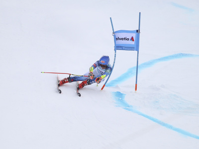 Mikaela Shiffrinová počas obrovského slalomu v Lenzerheide