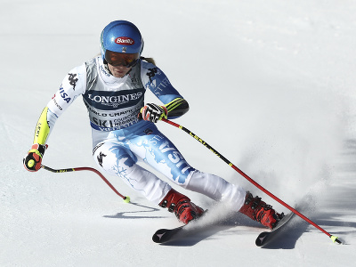Mikaela Shiffrinová počas alpskej kombinácii na MS v lyžovaní