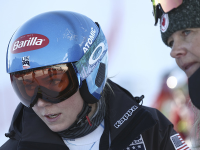 Mikaela Shiffrinová počas alpskej kombinácii na MS v lyžovaní