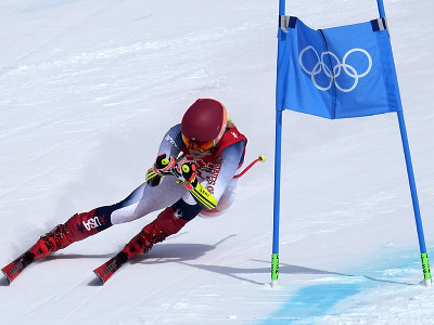 Americká lyžiarka Mikaela Shiffrinová počas super-G žien na ZOH 2022