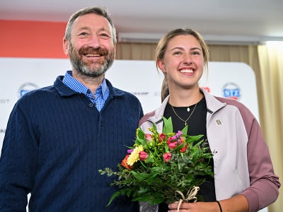 Prezident STZ Miloš Mečíř a tenistka Renáta Jamrichová