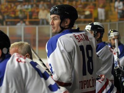 Miroslav Šatan počas zápasu Topolčian proti SR 20