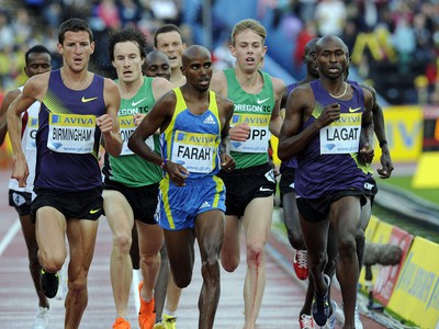 Mohammed Farah počas pretekov