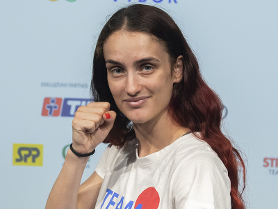Slovenská reprezentantka v kickboxe a v thaiboxe Monika Chochlíková brífing pred odchodom na Svetové hry v americkom Birminghame

