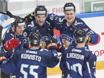 Gólové oslavy hokejistov Fínska