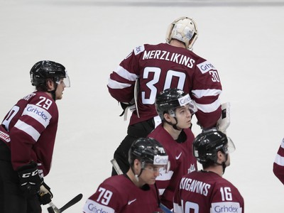 Sklamaní lotyšskí hokejisti