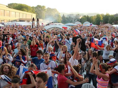 Fanúšikovia počas finále v Banskej Bystrici